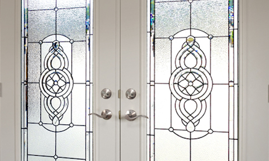 Decorative ProVia door glass.