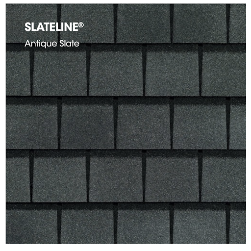 Slateline shingle sample in antique slate.