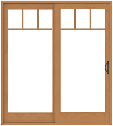 sliding glass door with french door style rails