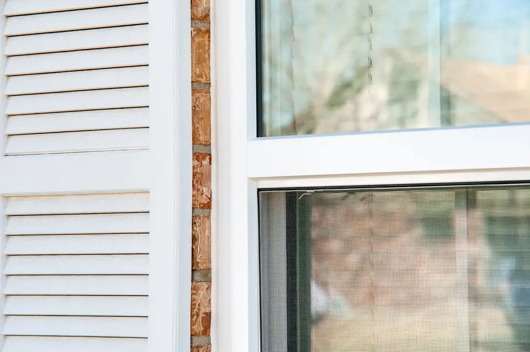 Front Window with Shutters Closeup