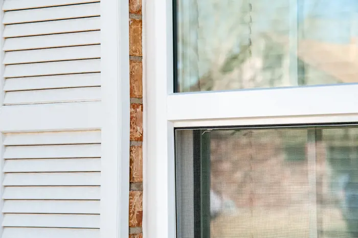 Front Window with Shutters Closeup